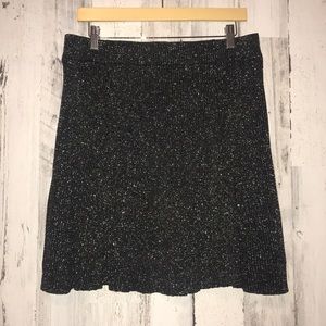 Xhilaration Black Sparkly Skater Skirt